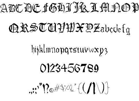 Drawn Old English Font-Gothic Font