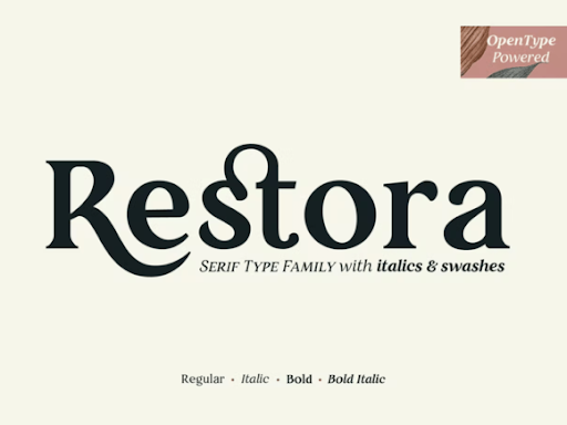 Restora – Free Old-Style Aesthetic Font