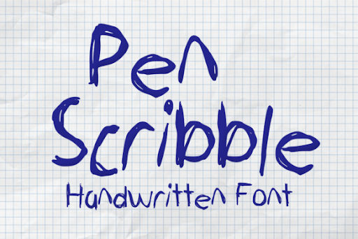 Sketchy Scribble-Kid Handwriting Font