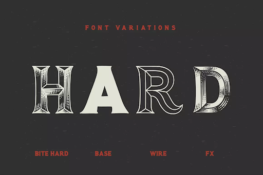 Bite Hard 3D Font