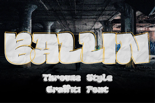 10. Ballin Throwie Style Graffiti Font