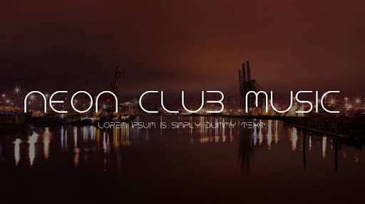 Neon Club Music-Sci-Fi Font